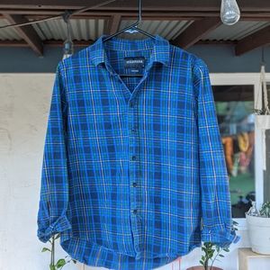 Wildfang Navy Check Button Up